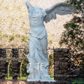 Famous White Life Size Marble Nike of Samothrace Angel Statue